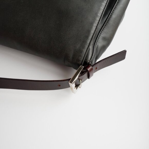 Authentic Preowned Fendi Black/Brown Leather Mamma Baguette Shoulder Bag - Picture 16 of 16